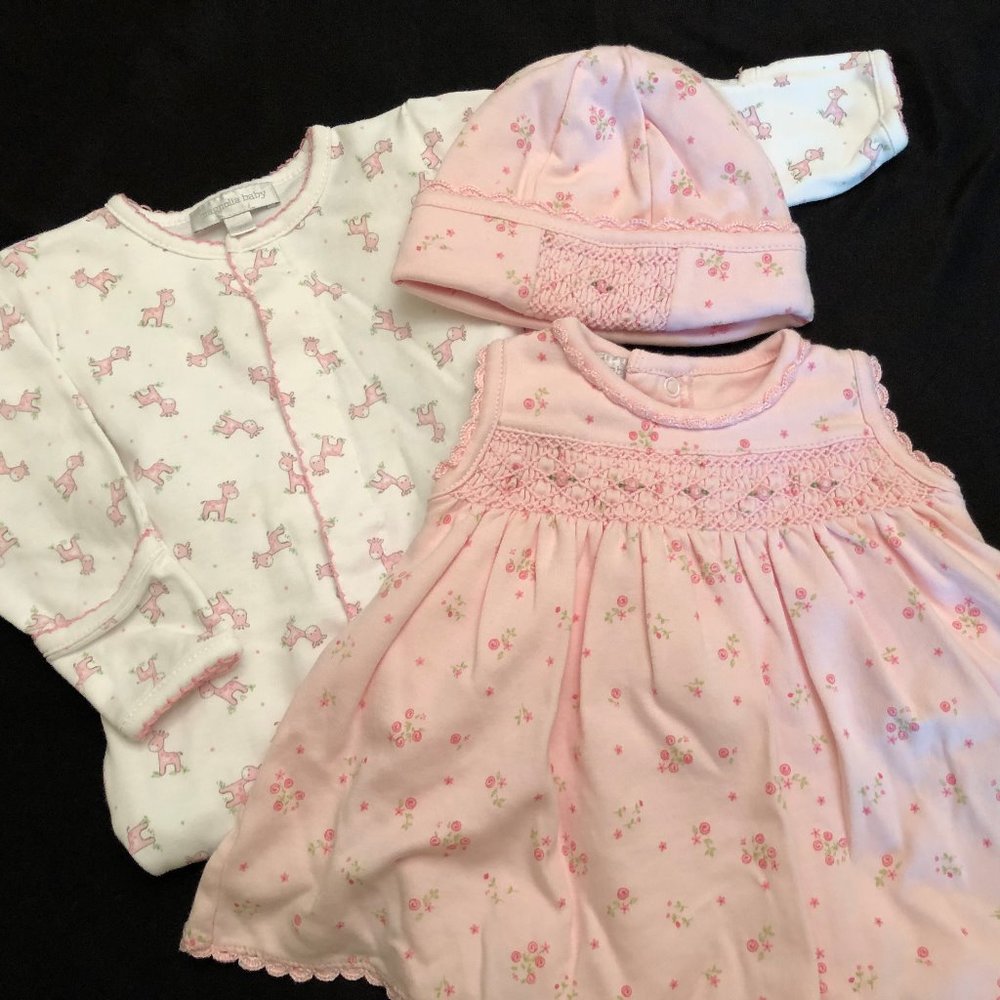 2 Magnolia Baby outfits - girls 3mos